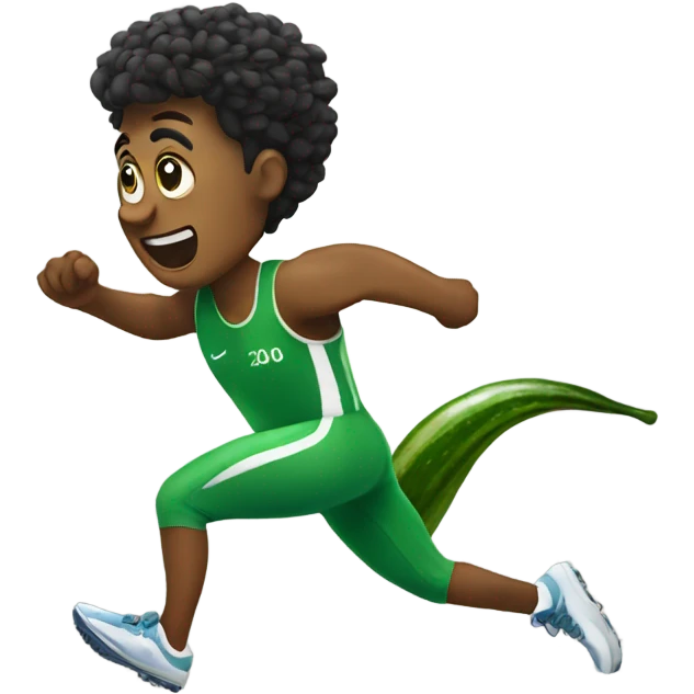 sprinting cucumber  emoji