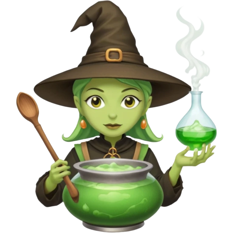 green witch cooking potion emoji