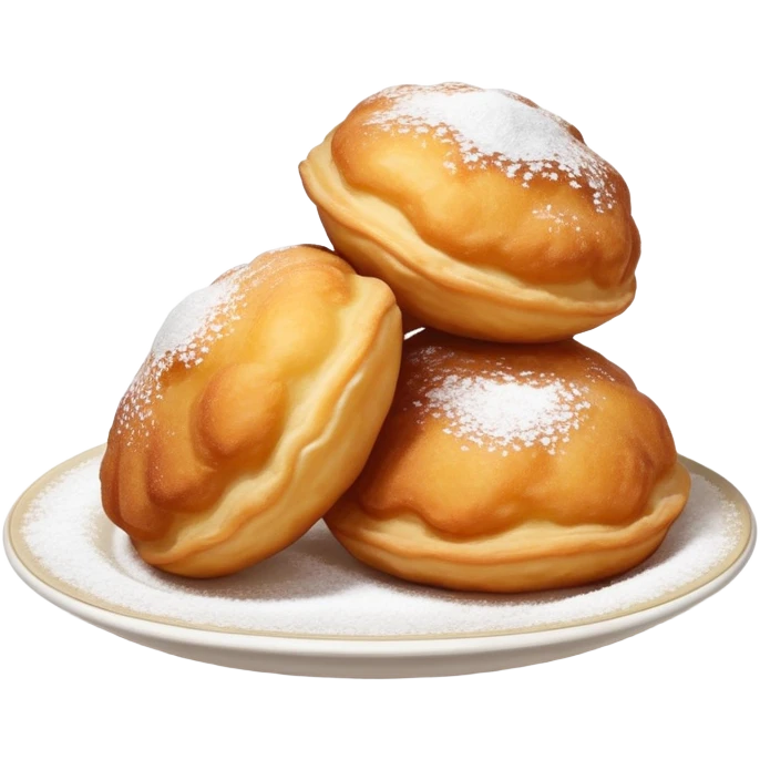 buñuelos de cuaresma, Spanish Lenten fritters, fried dough balls dusted with sugar emoji