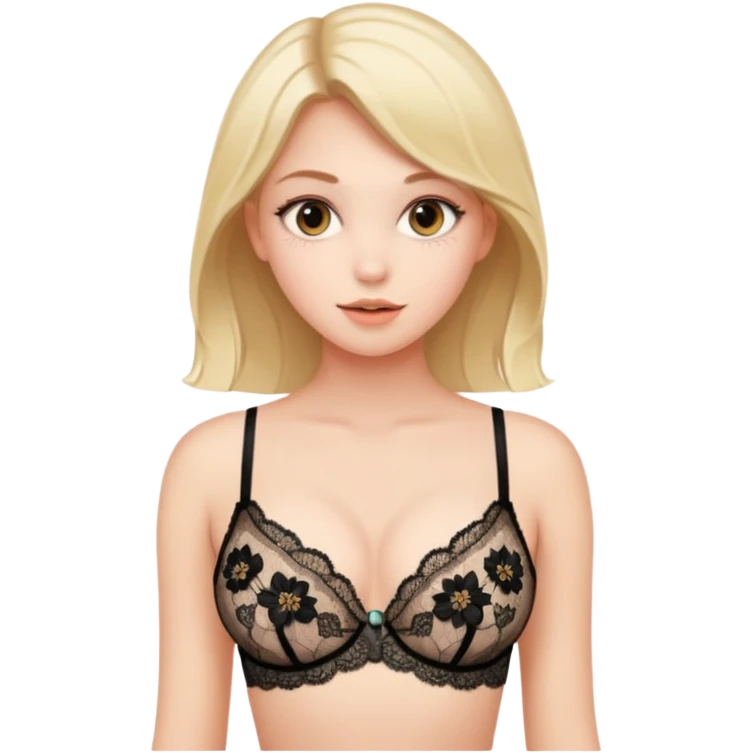 Girls with see through bra emoji