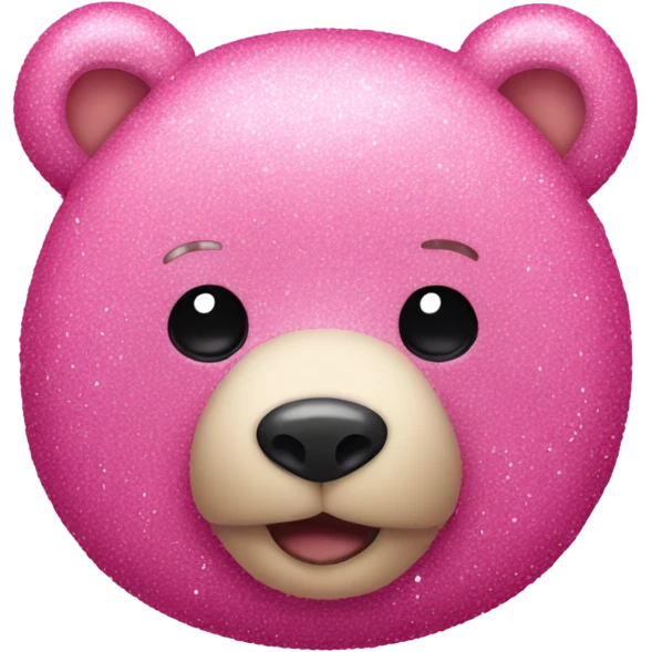 Pink bear with glitter  emoji