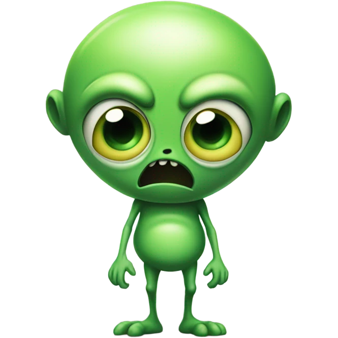 Constipated alien emoji