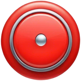 red button pressed no hand emoji