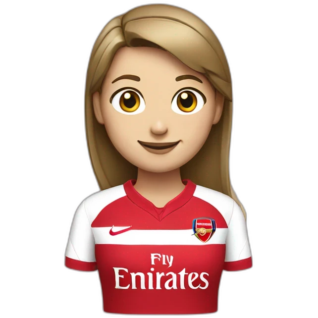 Arsenal women home kit shirt only emoji