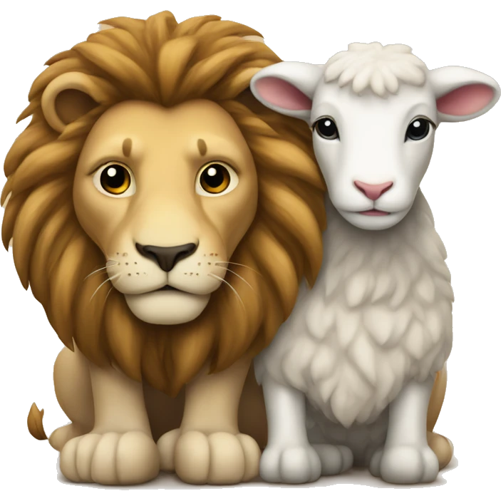 Lion and lamb equal before the law emoji