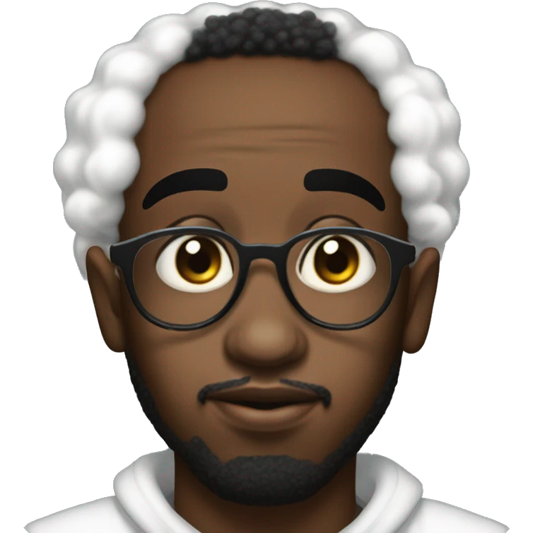 um homem afro ao estilo P.diddy segurando um oleo de bebe emoji