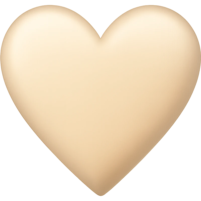 beige heart soft gradient emoji style emoji