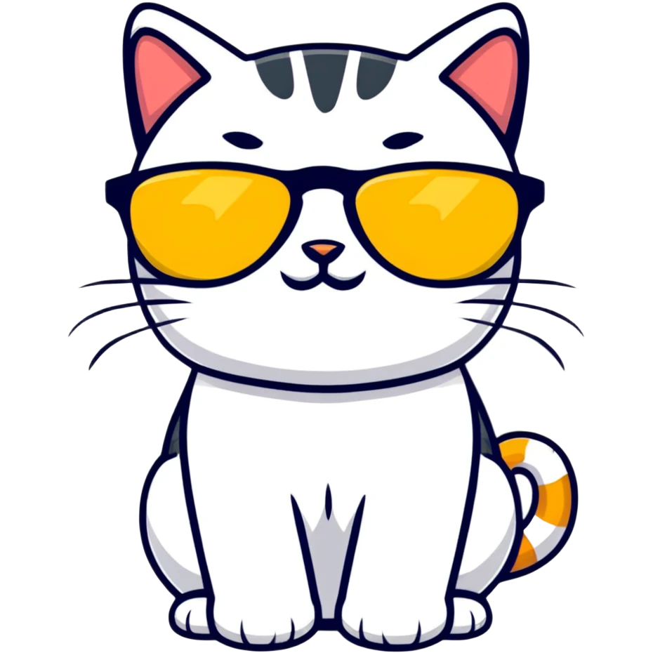 Cat with sunglasses emoji