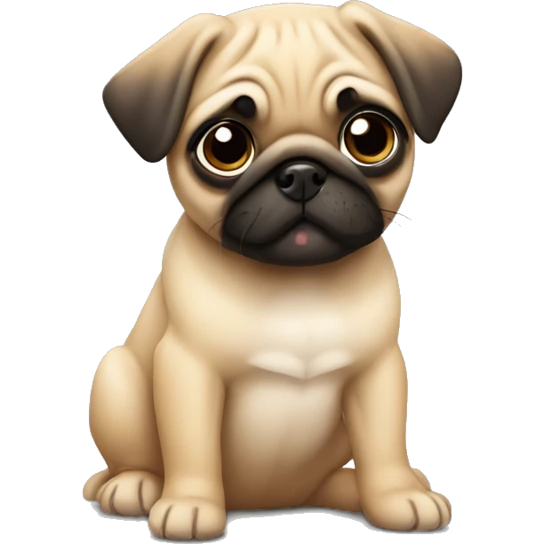 Fawn pug puppy emoji