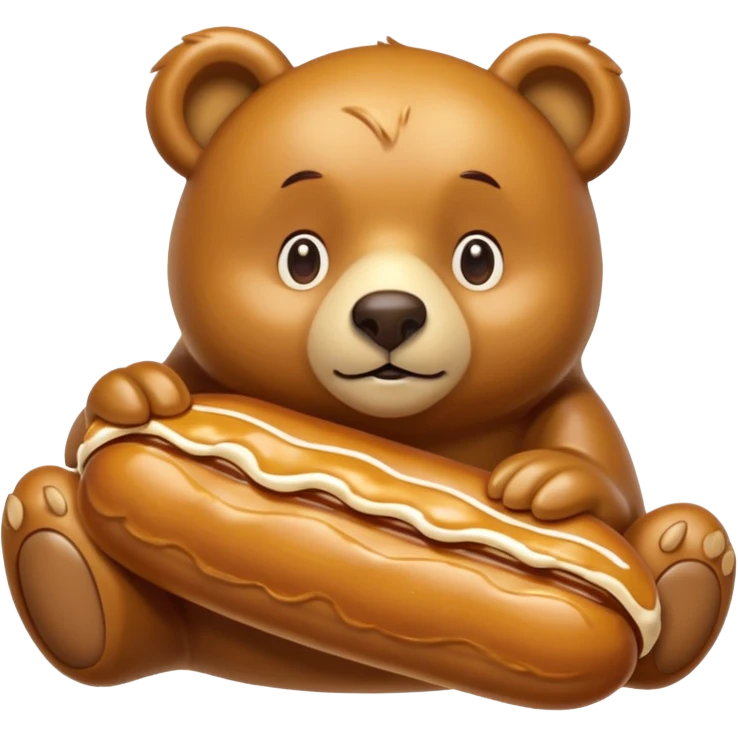 Butterscotch éclair like a bear emoji