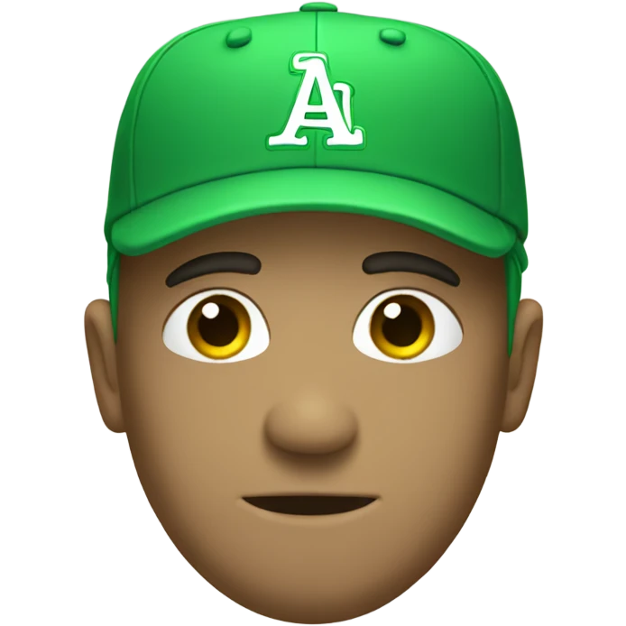 Giant green baseball hat emoji