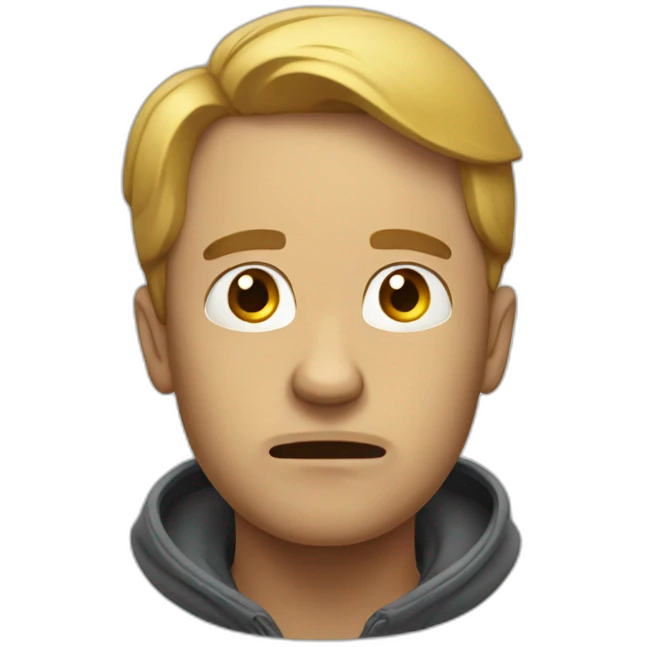 Man having existential crisis emoji