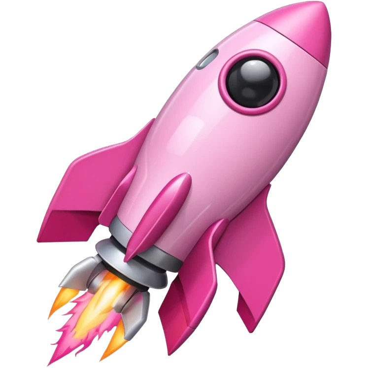 mix light pink dark pink and white girly phone rocket emoji