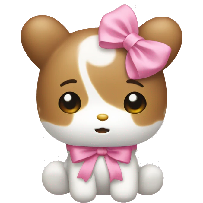 Sanrio Cogimyun with pink ribbon bow emoji