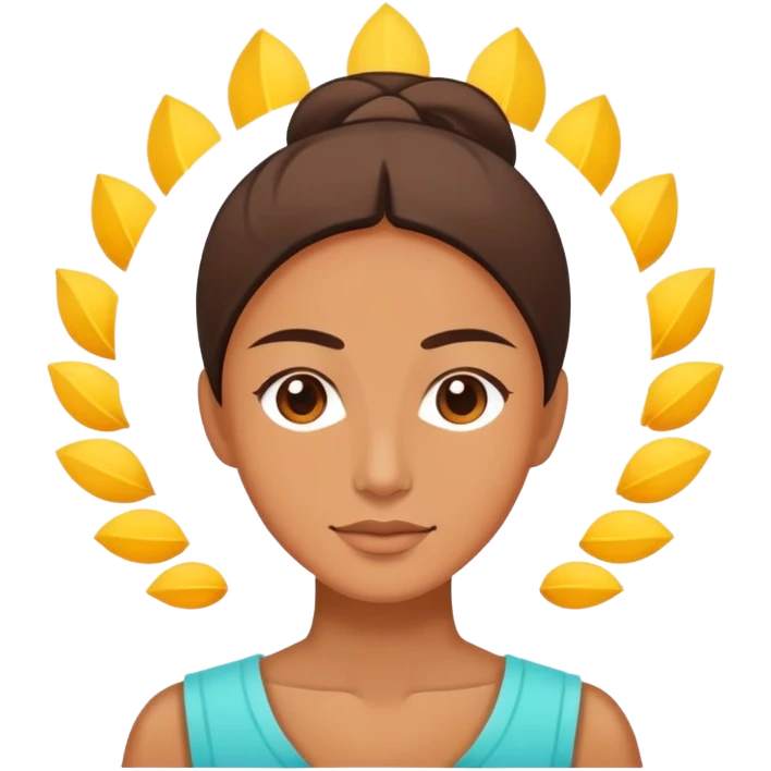peaceful resting person with renewal energy, rejuvenating emoji