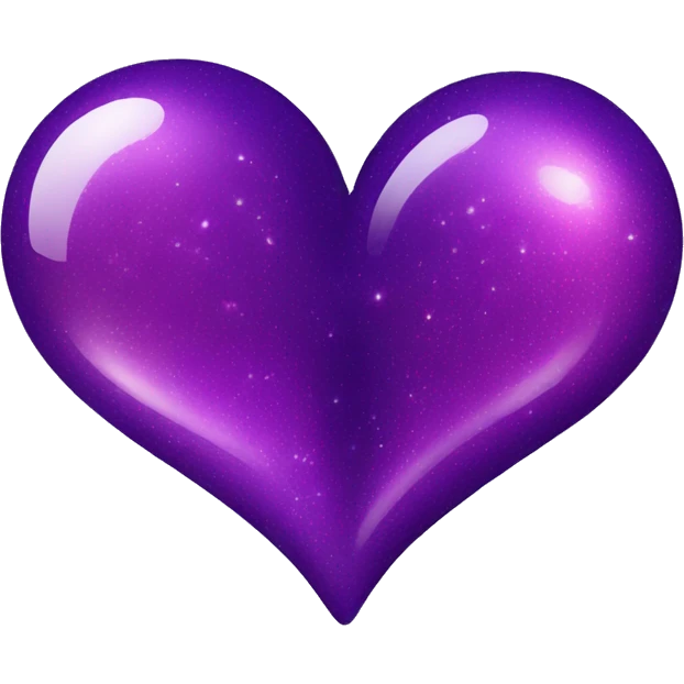 Deep purple sparkling two hearts emoji