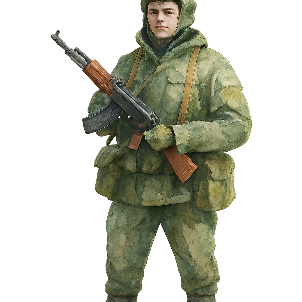 watercolor style Russian soldier emoji