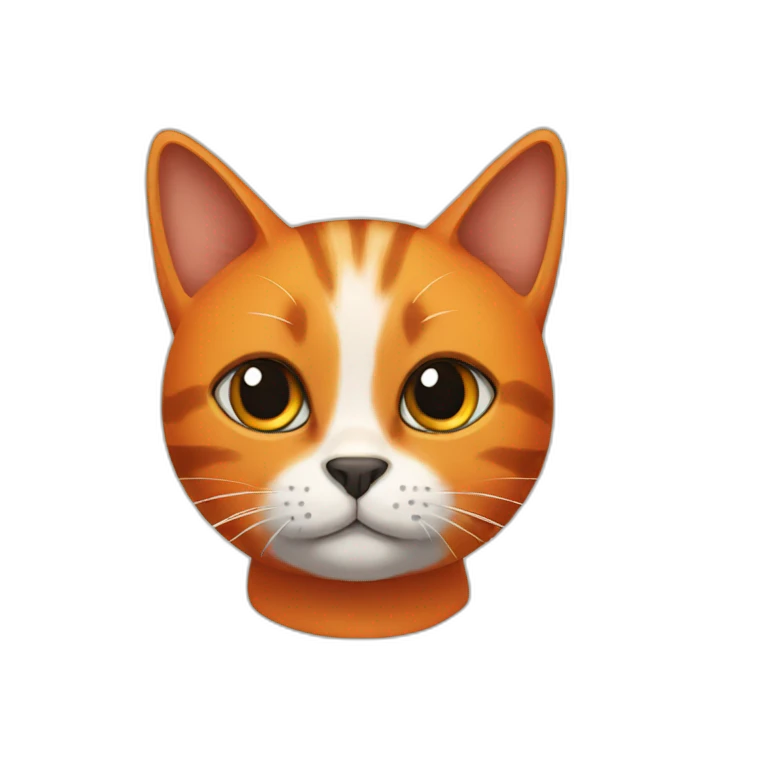 orange and black cat emoji