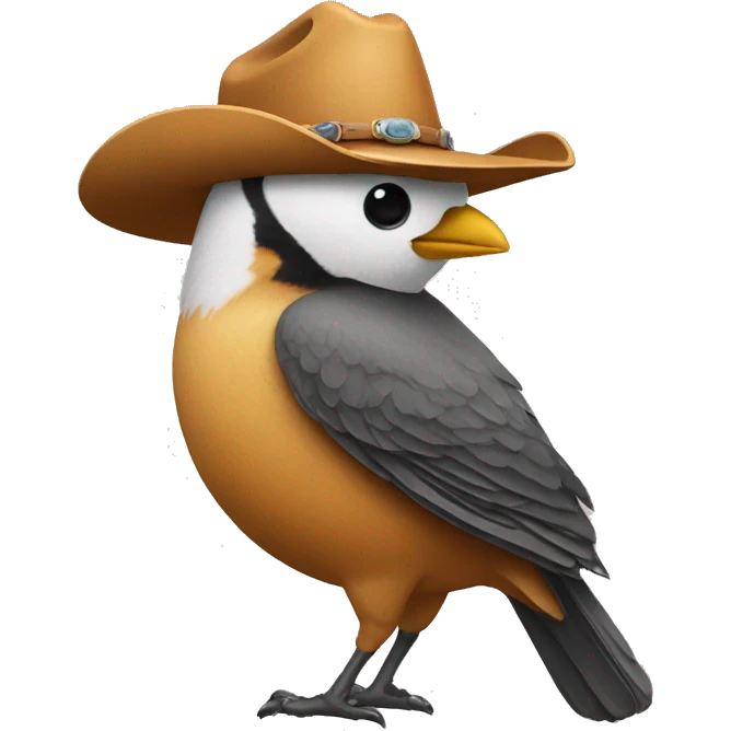 samsung bird with cowboy hat emoji