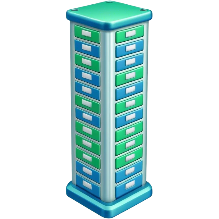 Data and code travelling into a database tower emoji