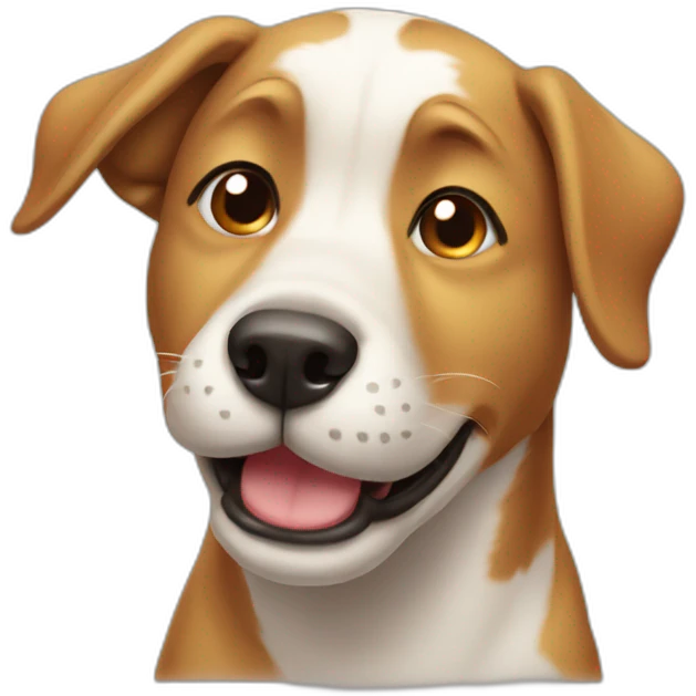 Dog winking emoji