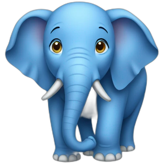 A blue elephant emoji