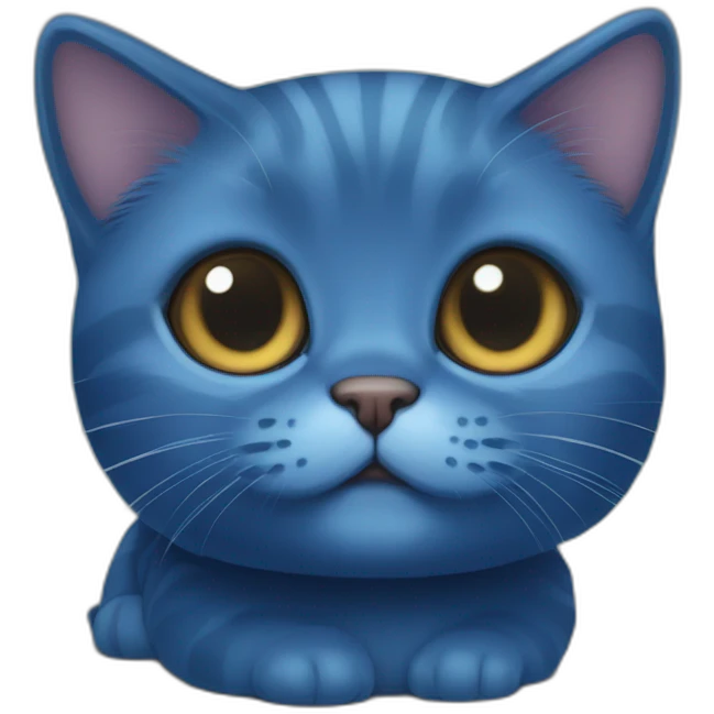 deep blue Munchkin cat emoji