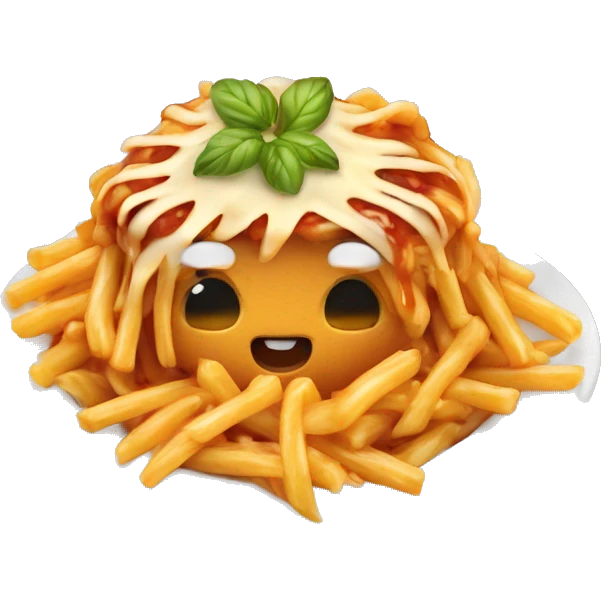 Poutine qui mange des spaghettis  emoji