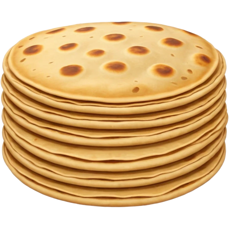 realistic stack of indian roti/chapati emoji