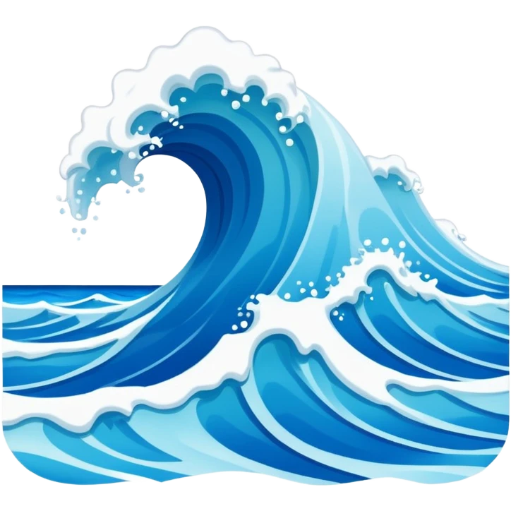 calm Ocean Waves on shore  emoji