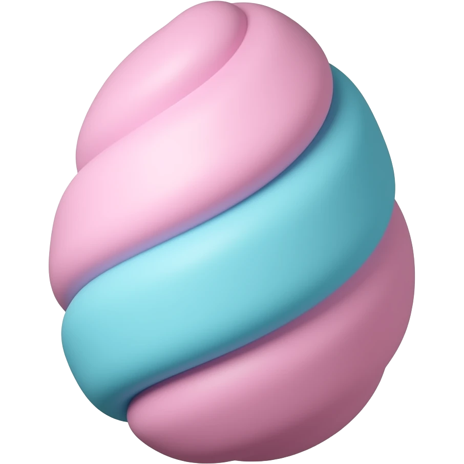Cotton candy pink blue and egg! emoji