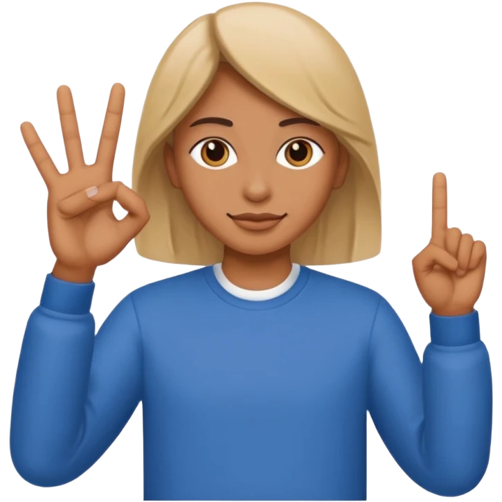 Fait le signe de la west coast emoji