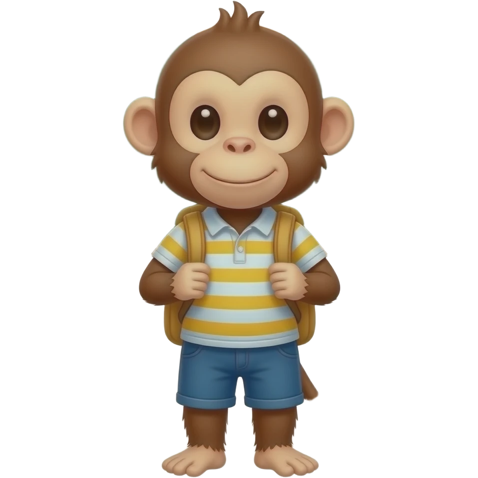 first day of school monkey emoji