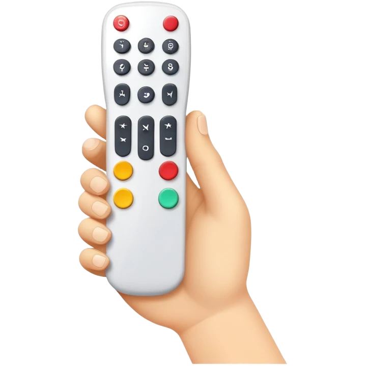 hand holding a remote control emoji