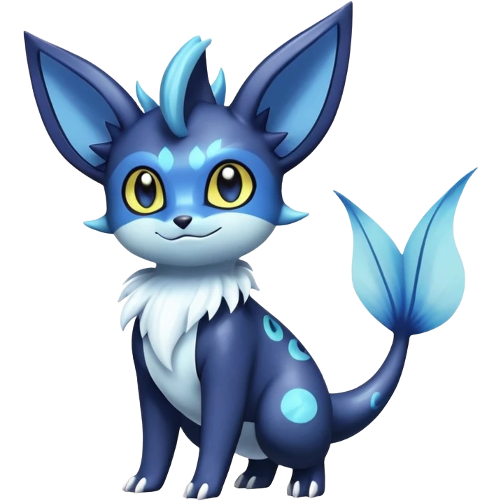Noibat-Vaporeon-Meowstic-Umbreon-Fakémon-hybrid-creature (full body)  emoji