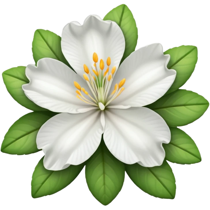 the white  azalea flower emoji