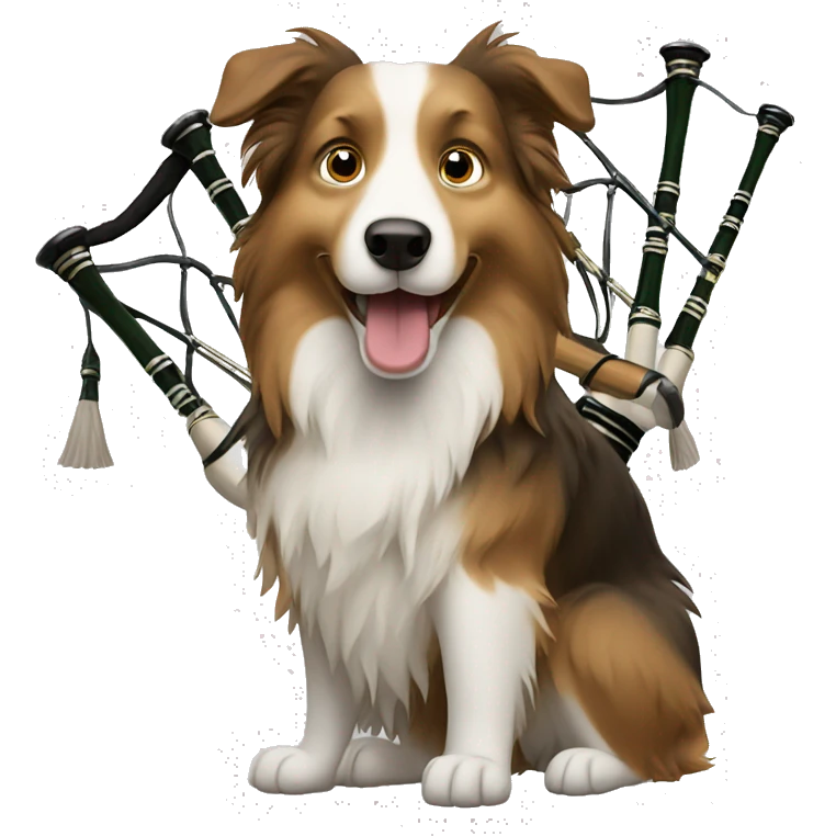 COLLIE WITH BAGPIPES emoji