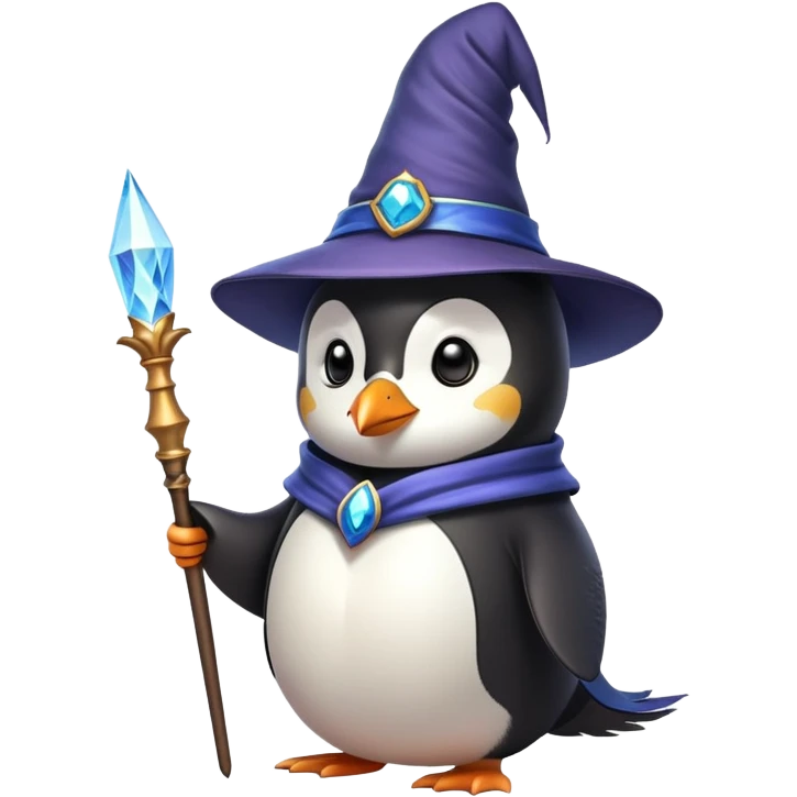 Penguin Wizard emoji