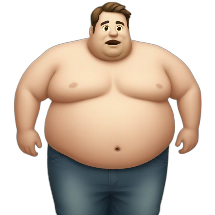 fat belly man emoji