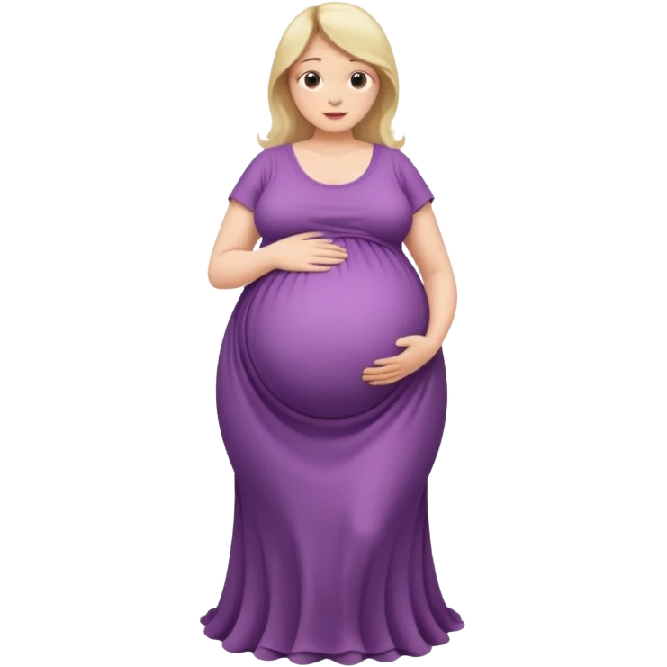 heavily pregnant woman with extremely large overdue belly emoji
