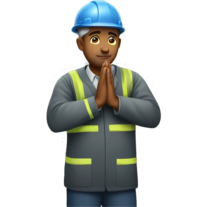 Engineer praying for more money  emoji