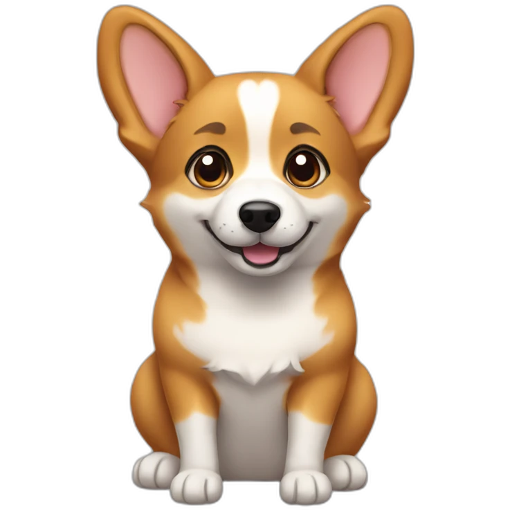 corgy with one crooked ear emoji