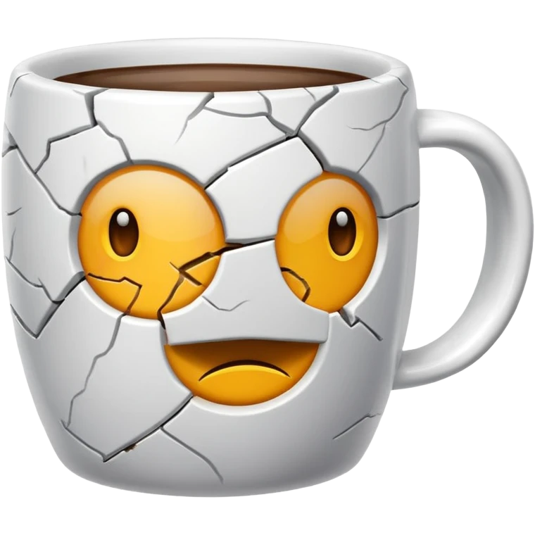 cracked mug no face emoji