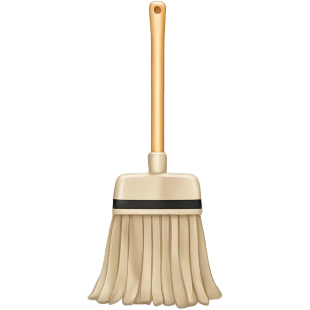 Flat mop beige  emoji