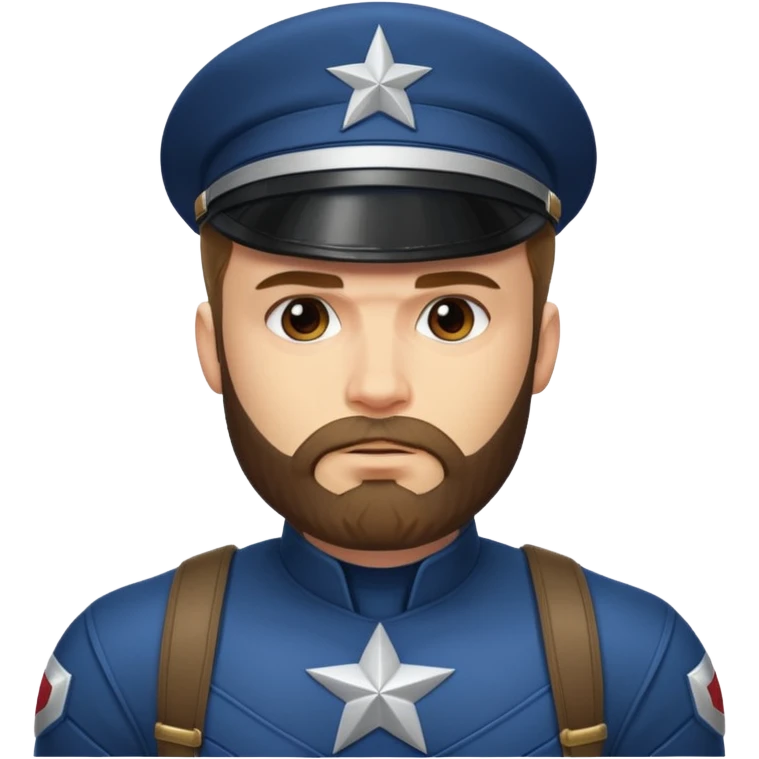 captain america bearded emoji