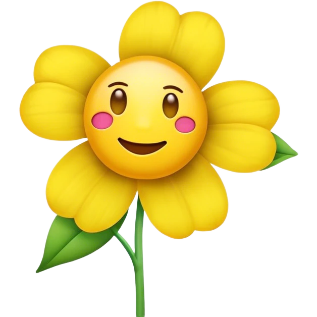 flower with yellow emoji face emoji