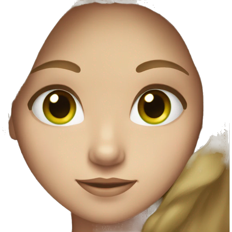 girl with a light brown hair and green eyes emoji