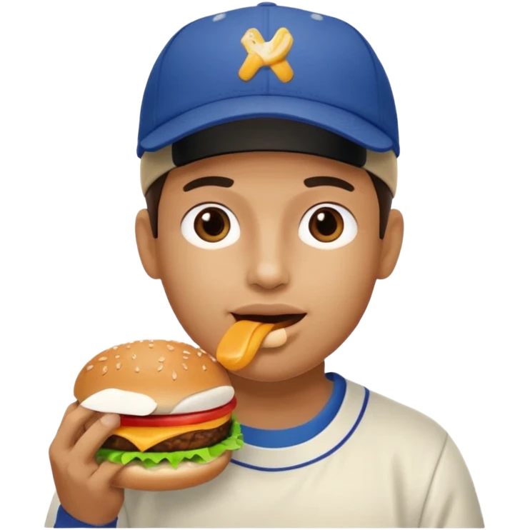comiendo hamburguesa emoji