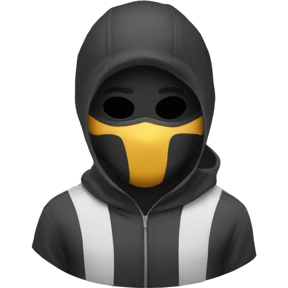 A masked bandit in a tracksuit emoji