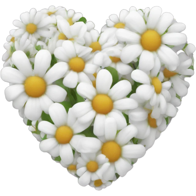 White Heart with flowers  emoji